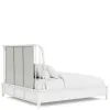 Riverside Furniture 91474-91475-91476 Maddox - Queen Upholstered Spindle Bed - White