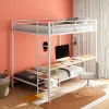 Coaster Fine Furniture 460209WHT Campus - Metal Full Over Twin Workstation Bunk Bed - Matte White