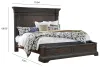 Pulaski Furniture P012-BR-K2 Caldwell - Queen Storage Bed - Smoked Molasses