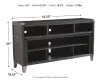 Ashley Furniture W901-68 Todoe - LG TV Stand w/Fireplace Option - Gray