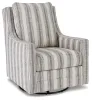 Ashley Furniture A3000207 Kambria - Swivel Glider Accent Chair - Ivory / Black
