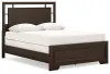 Ashley Furniture B441/31/36/81/97/92(2) Ashley Furniture B441/31/36/81/97/92(2) Covetown - 6 Pc. - Dresser, Mirror, Queen Panel Bed, 2 Nightstands - Dark Brown