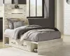 Ashley Furniture B192/31/36/53/52/150/B100-11 Ashley Furniture B192/31/36/53/52/150/B100-11 Cambeck - 6 Pc. - Dresser, Mirror, Twin Panel Bed with Side Storage Drawers - Whitewash