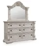 Ashley Furniture PCB948B1 Ashley Furniture PCB948B1 Bruchandi - Dresser And Mirror - Antique White