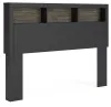 Ashley Furniture PCB1118-65 Ashley Furniture PCB1118-65 Broachmyn - Queen Bookcase Headboard - Black / Gray