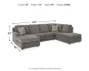 Ashley Furniture 29402S1 O'Phannon - Right Arm Facing Corner Chaise 2 Pc Sectional - Putty