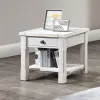 New Classic T3883-20 New Classic T3883-20 Dorsey - 1 Drawer End Table -White