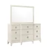 Samuel Lawrence Furniture S916-030 Madison - Beveled Dresser Mirror in a Grey-White Wash Finish - Natural