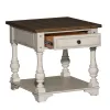 Liberty Furniture 498-OT1020 Liberty Furniture 498-OT1020 Morgan Creek - End Table - Antique White / Wirebrushed Tobacco Accents