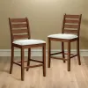 New Classic D1652B-22 New Classic D1652B-22 Pascal - Ladderback Counter Chair (Set of 2) - Walnut