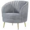 CoasterEssence 506866 Sophia - Upholstered Channel Tufted Barrel Accent Chair - Gray