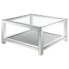 CoasterElevations 736218 Valentina - 1-Shelf Square Glass Top Coffee Table - Silver