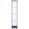 CoasterEveryday 950172 Bellatrix - 4-Shelf Clear Glass Curio Cabinet - Cappuccino