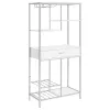Coaster Fine Furniture 182034 Figueroa - 5-Shelf Wine Storage Bar Cabinet - White High Gloss