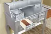 Furniture of America CM-DK6845SV Harriet - Vanity With Stool - Silver