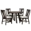New Classic 40-4124-DR4C Chestnut Ridge - 5 Piece Dining Room Set (Round 47