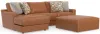 Jackson Furniture Industries 5045/73/75/28-26 Jackson Furniture Industries 5045/73/75/28-26 Minori - Italian Leather 2 Piece Sofa / Chaise With LSF Chaise And Cocktail Ottoman - Whiskey