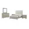 New Classic 00-B1248-35N New Classic 00-B1248-35N Lennox - 5/0 Queen 5 Piece Bedroom Set (Bed, Dresser, Mirror, 2 Nightstands) - Gray / Silver