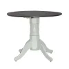 Liberty Furniture 182-CD-3DLS Brook Bay - 3 Piece Drop Leaf Set - Textured White / Carbon Gray