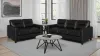 Coaster Fine Furniture 504664-S2 Scotland - 2 Piece Faux Leather Upholstered Sofa Set - Black