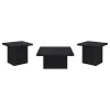 Coaster Fine Furniture 706408-S3 Devar - 3 Piece Square Cocktail Coffee End Table Set - Black