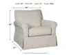 Ashley Furniture A3000006 Searcy - Swivel Glider Accent Chair - Quartz
