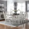 Liberty Furniture 244-CD-O7LGS Liberty Furniture 244-CD-O7LGS Magnolia Manor - 7 Piece Leg Table Set (Spindle Back Chairs) - Antique White