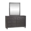 Liberty Furniture 423-YBR-DM Cottage View - Dresser & Mirror - Dark Gray