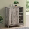 CoasterEveryday 183600 Cheyenne - 2 Door Home Bar Wine Cabinet - Weathered Acacia