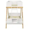 Coaster Fine Furniture 460570T Frankie - Wood Twin Over Twin Bunk Bed - White And Natural