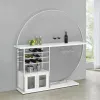 Coaster Fine Furniture 182798 Risley - 2-Door Circular LED Home Bar Cabinet High Gloss - White