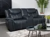 Coaster Fine Furniture 610272 Sloane - Upholstered Padded Arm Reclining Loveseat - Blue