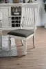 Furniture of America CM3089SC-2PK Georgia - Side Chair (Set of 2) - Antique White / Gray