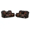 New Classic 20-7005-2NP Nikko - Manual 2 Piece Sofa & Loveseat - Brown