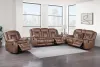 New Classic 20-2505B-3NP New Classic 20-2505B-3NP Morello - Manual 3 Piece Sofa & Loveseat & Recliner - Brown