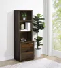 Coaster Fine Furniture 802713 Westpark - 3-Shelf Bookcase USB And Lockable Drawer - Dark Pine