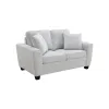 Intercon SY-LS-ASH64-SGC-C Ashbury - Loveseat With 2 Pillows - Soft Gray