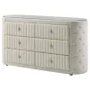Coaster Fine Furniture 360113 Sonya - 6-Drawer Upholstered Bedroom Dresser - Ivory