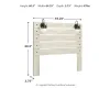 Ashley Furniture B192-57 Cambeck - Queen Panel Headboard - Whitewash