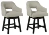 Ashley Furniture D380-724 Ashley Furniture D380-724 Tallenger - UPH Swivel Barstool (Set of 2) - Beige