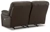 Ashley Furniture U4380874 Leesworth - Reclining Power Loveseat - Dark Brown