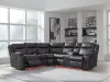 Ashley Furniture PC13001S1 Sultan Meadow - 2-Piece Reclining Sectional - Carbon