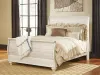 Ashley Furniture B267B4 Ashley Furniture B267B4 Willowton - Queen Sleigh Bed With Faux Plank Design - Whitewash