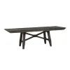 Liberty Furniture 152-CD-O6TRS Double Bridge - 6 Piece Trestle Table Set (Upholstered Chairs) - Dark Chestnut