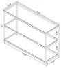 CoasterEssence 720229 Trini - 2-Shelf Glass Top Entryway Console Table - Black Nickel