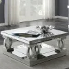 CoasterElevations 722518 Amalia - Square Mirrored Acrylic Crystal Coffee Table - Silver