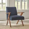 CoasterEssence 905415 Cheryl - Upholstered Wood Arm Accent Chair - Dark Blue