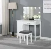 CoasterEveryday 931149 Elijah - Vanity Set With Lighting & Stool - White And Dark Gray