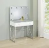 Coaster Fine Furniture 936164 Eliza - Vanity Set With Lighting & Stool - White And Chrome