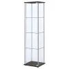 CoasterEveryday 950172 Bellatrix - 4-Shelf Clear Glass Curio Cabinet - Cappuccino